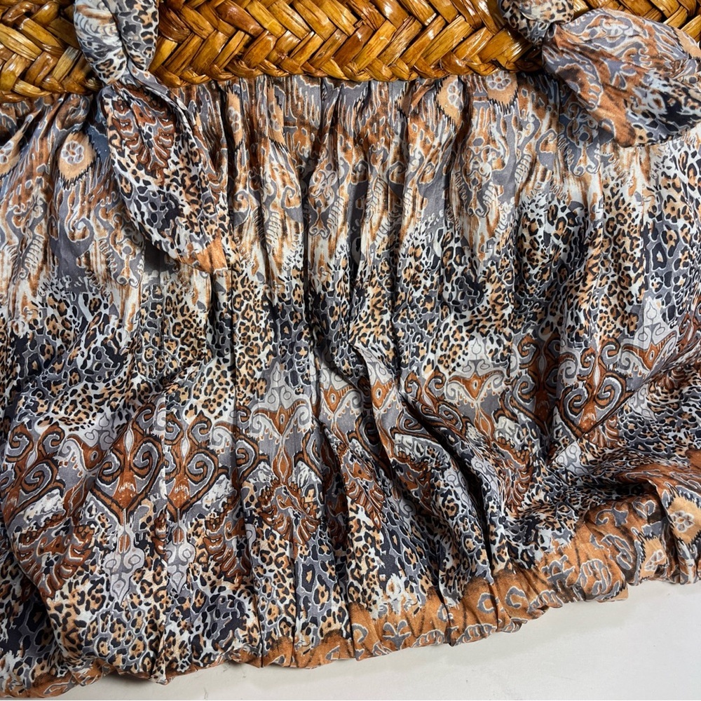 Cappelli straw and fabric shoulder bag. - Picture 2 of 16